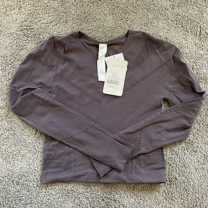 Fabletics Sarah sculpt knit L/S top size large purple